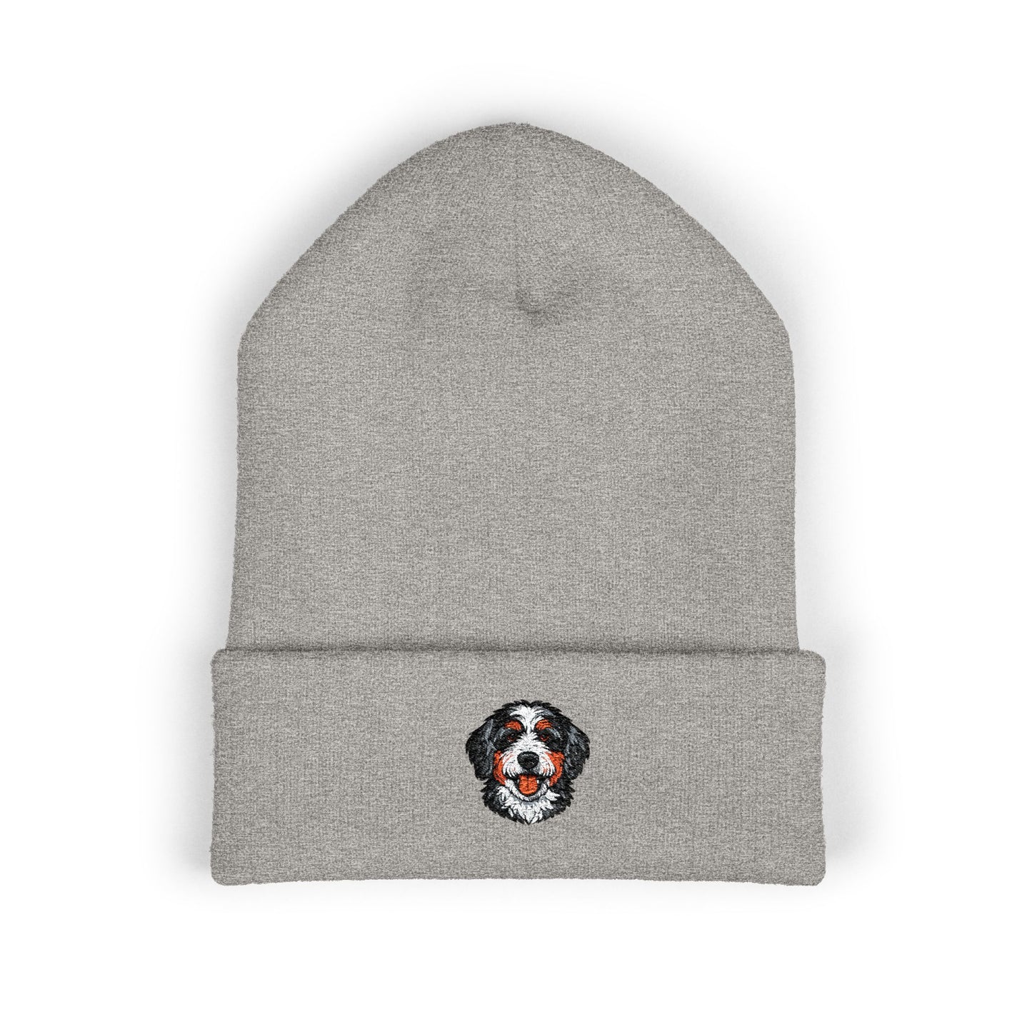 Bernedoodle Embroidered Beanie | Cuffed Knit Hat