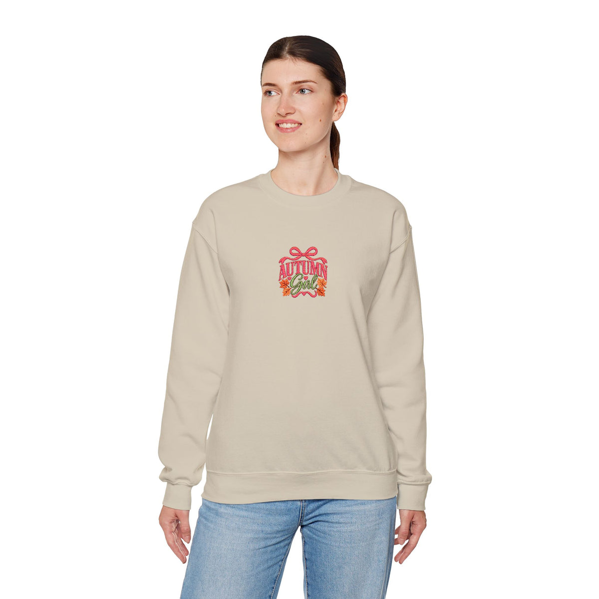 Autumn Girl 2026 Fall embroidered Unisex Heavy Blend™ Crewneck Sweatshirt