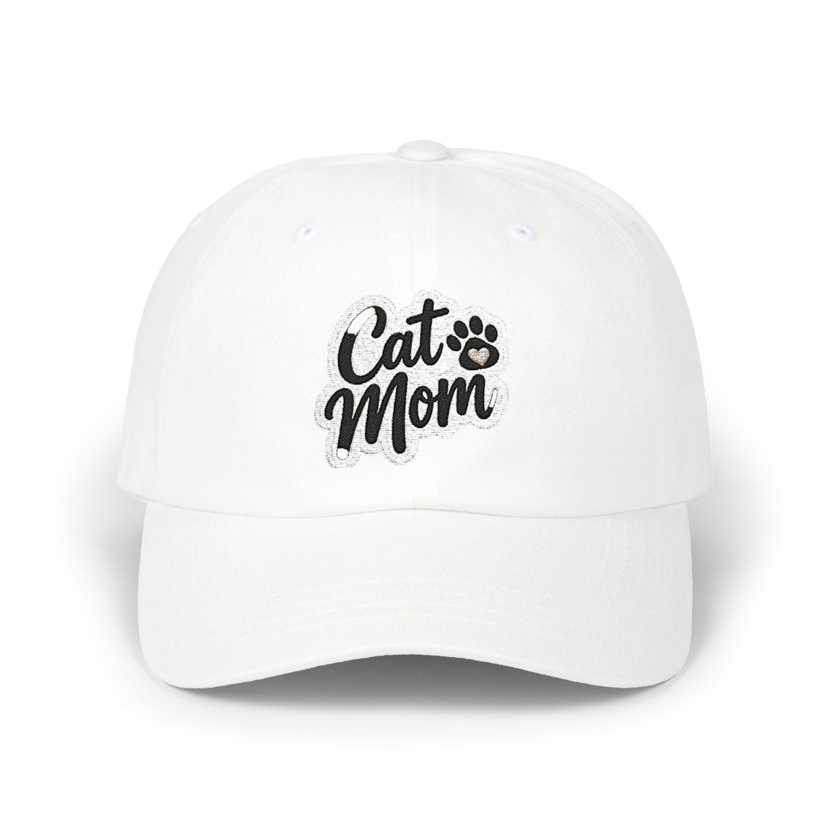 Cat Mom embroidered Classic Dad Cap