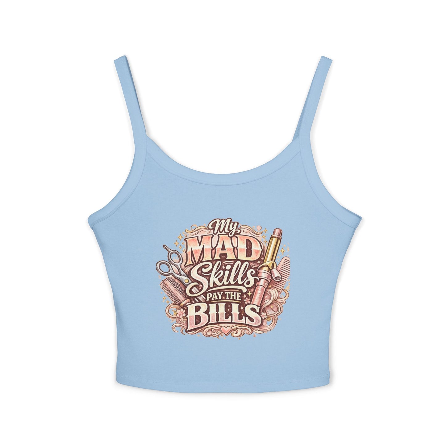 My Mad Skills Pay The Bills Tank Top | Makeup Hairstylist Tools Illustration