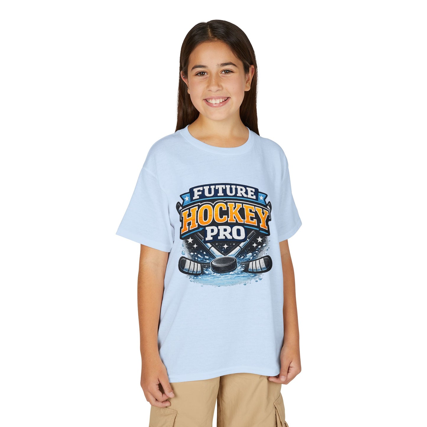 Future Hockey Pro Youth T-Shirt | Hockey Graphic, Puck & Sticks