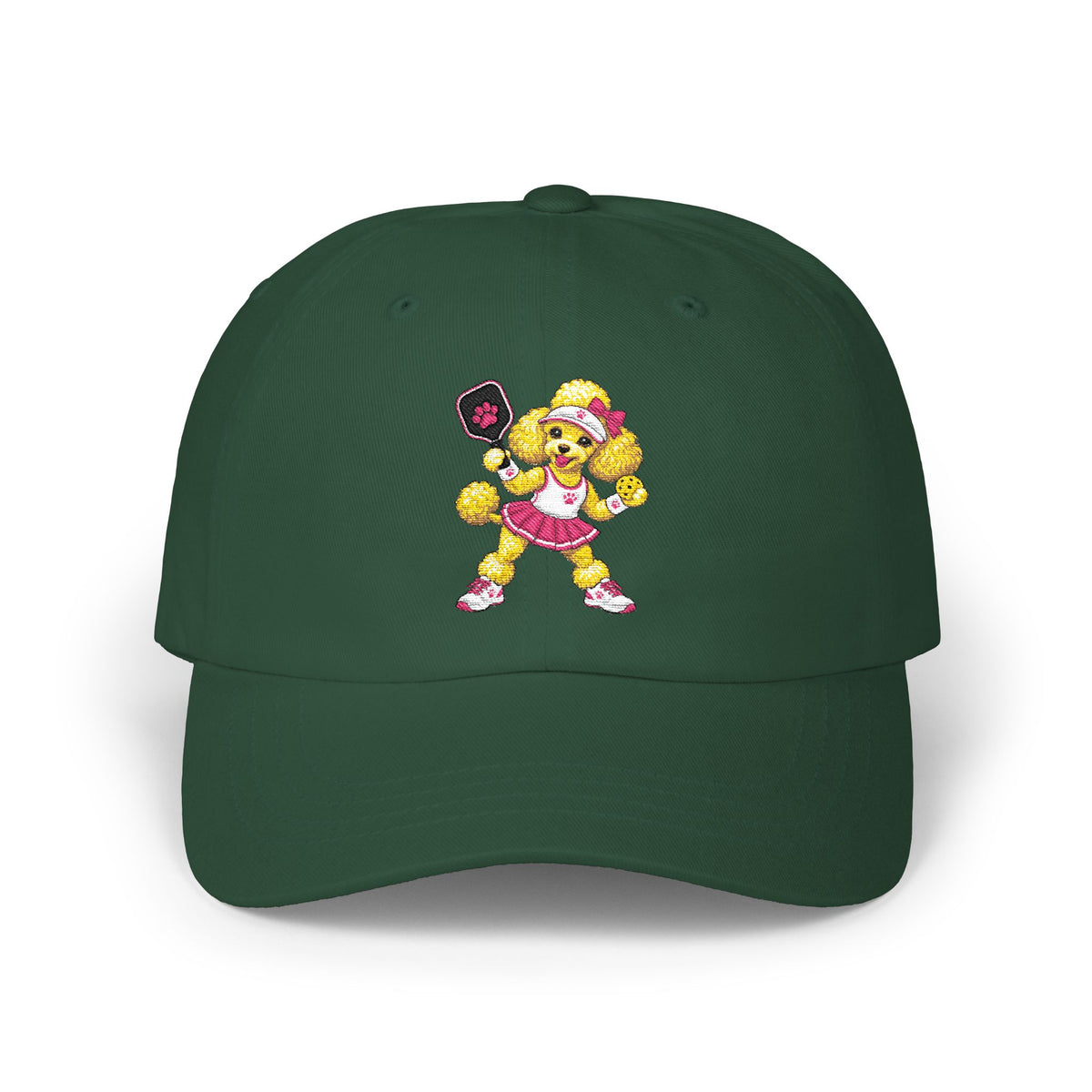 Pickleball Poodle Embroidered Classic Dad Cap