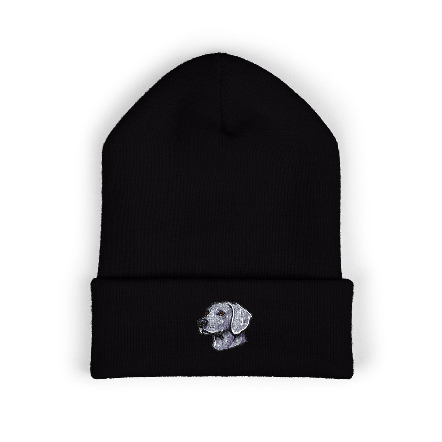 Weimaraner Embroidered Beanie | Cuffed Knit Hat