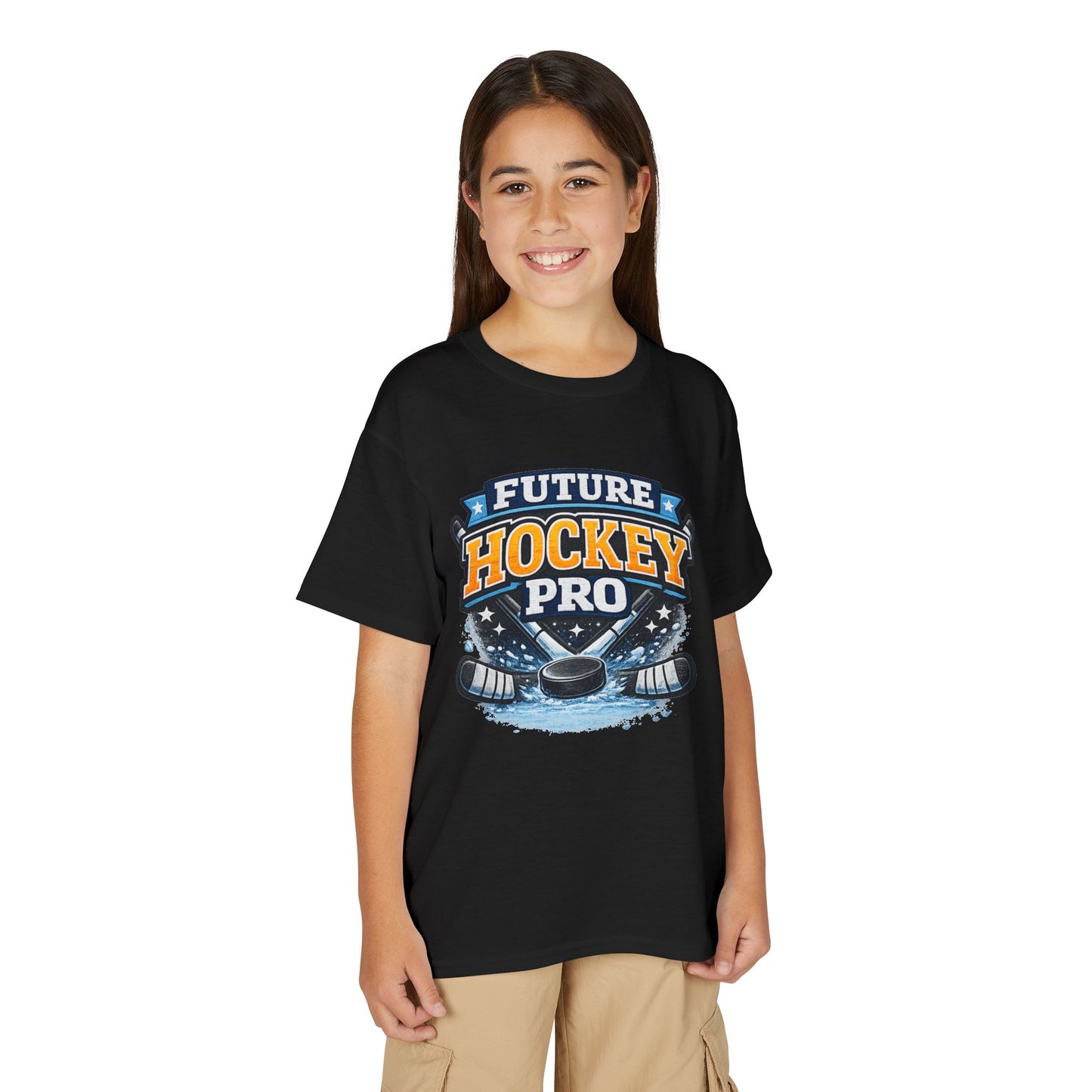 Future Hockey Pro Youth T-Shirt | Hockey Graphic, Puck & Sticks