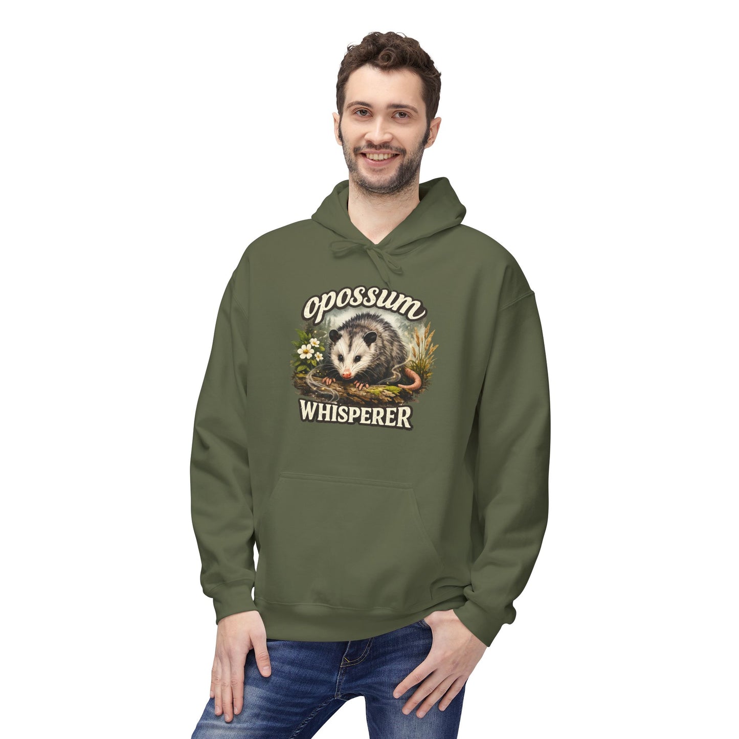 Opossum Whisperer Hoodie | Vintage Wildlife Illustration