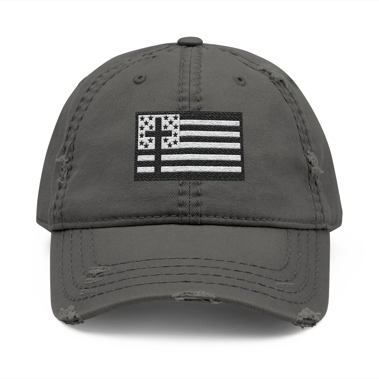 Distressed Embroidered American Flag Dad Hat