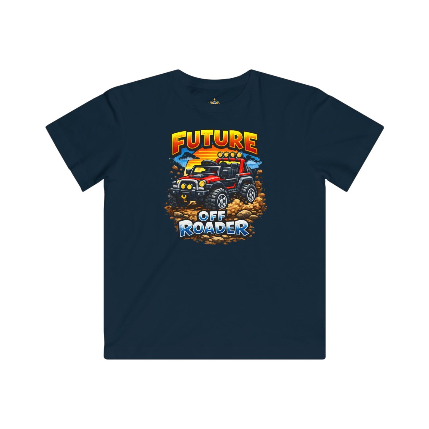 Future Off Roader Kids Tee | Monster Truck Dirt Splash Graphic