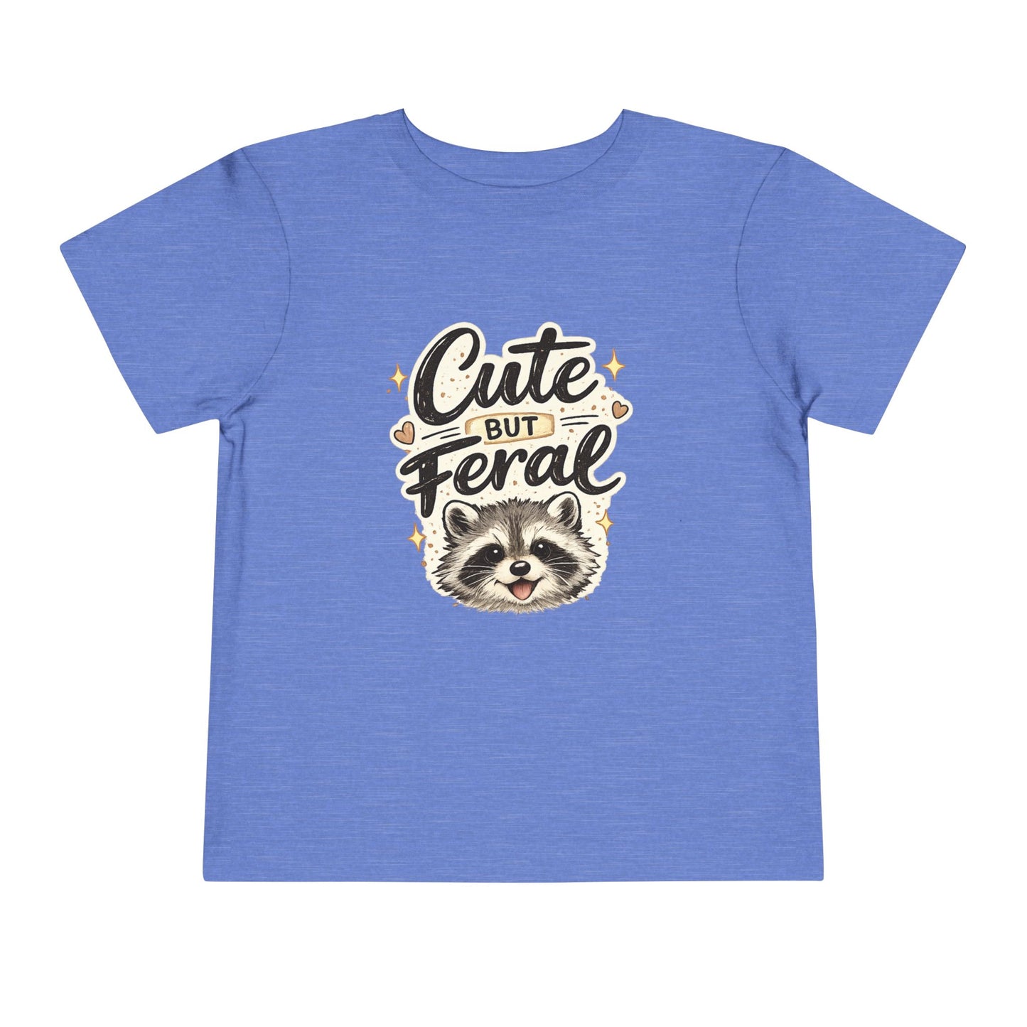 Cute But Feral Raccoon Toddler Tee | Kids Animal Graphic Shirt