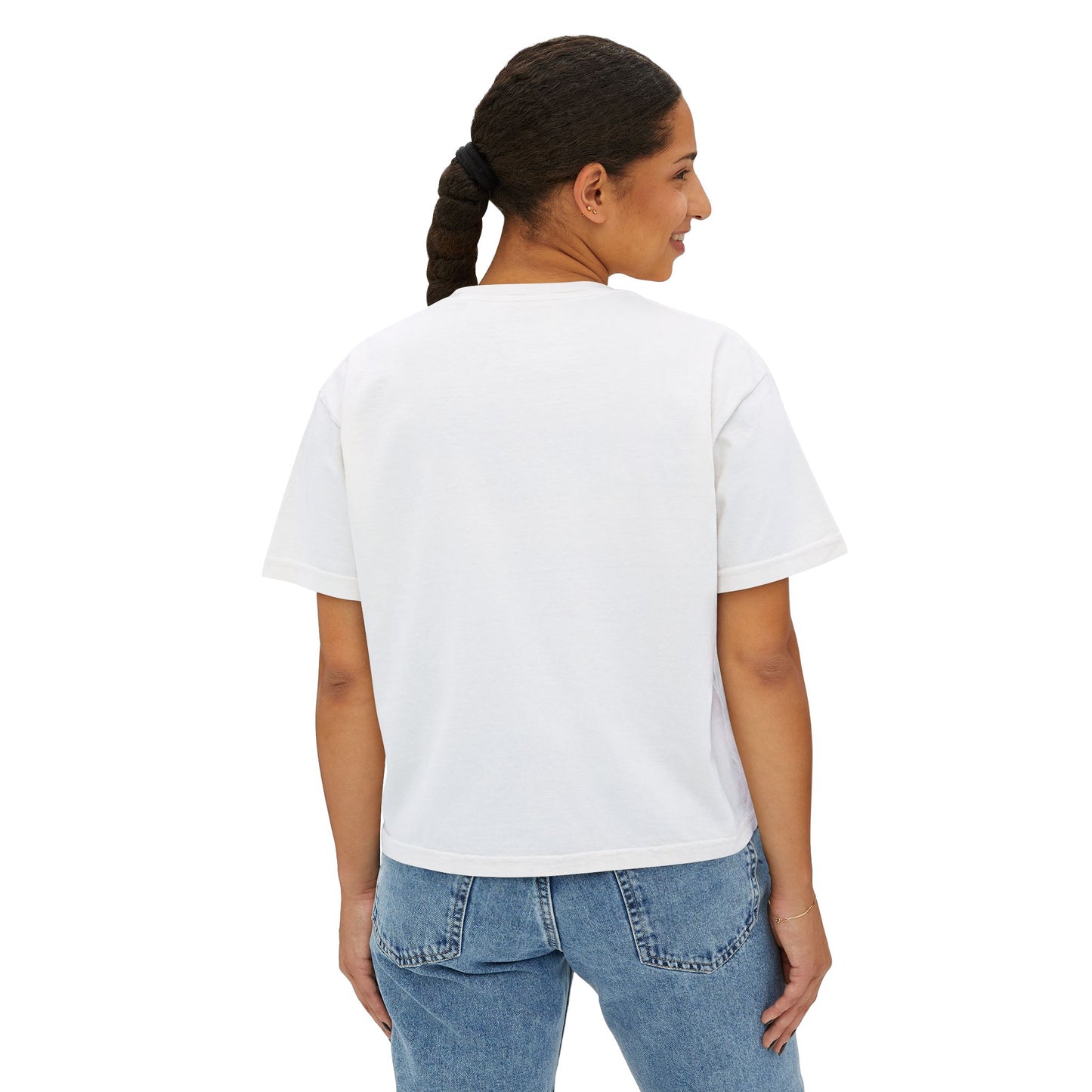Women's Boxy Tee- Opossum and kitten neighborhood mom graphic