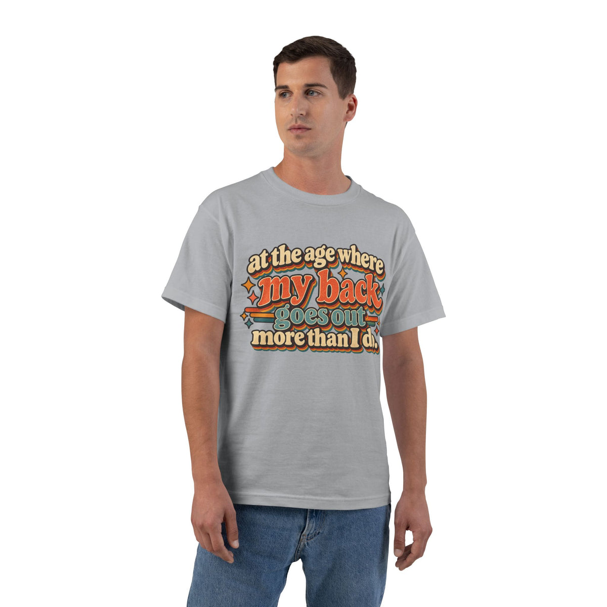 my back goes out more than I do T-Shirt | Retro Text Graphic