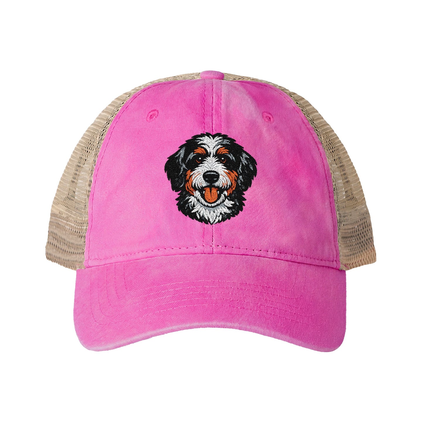 Bernedoodle embroidered Dog Mesh-Back Cap