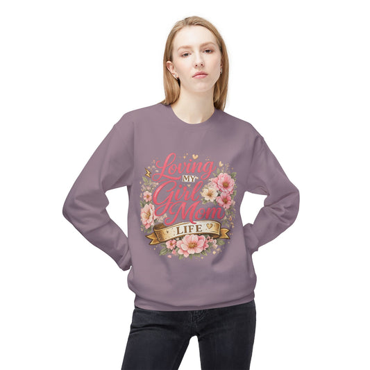 Loving My Girl Mom Life Sweatshirt | Floral Typography Mom Shirt Mother's Day