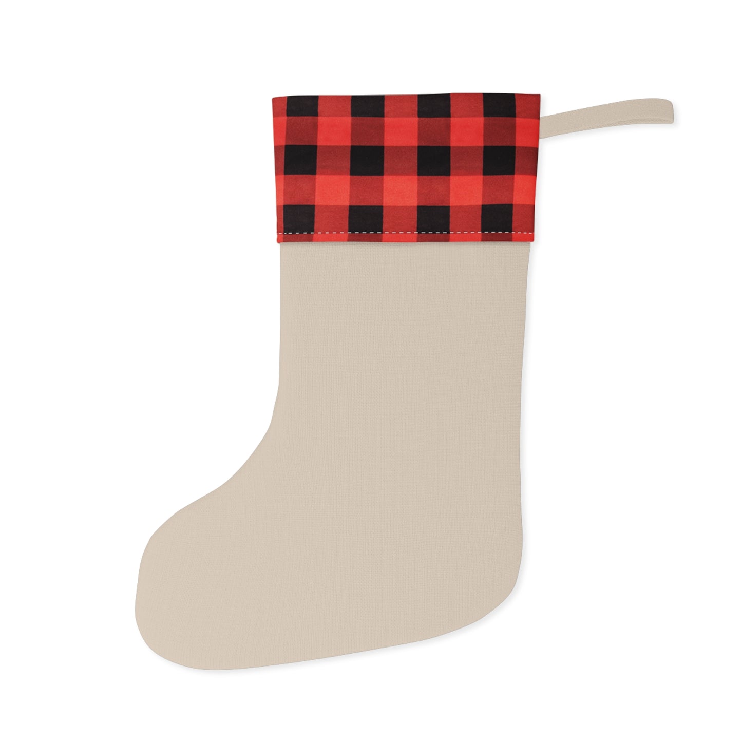 Scott American Bulldog Christmas Stocking with Buffalo Plaid Cuff