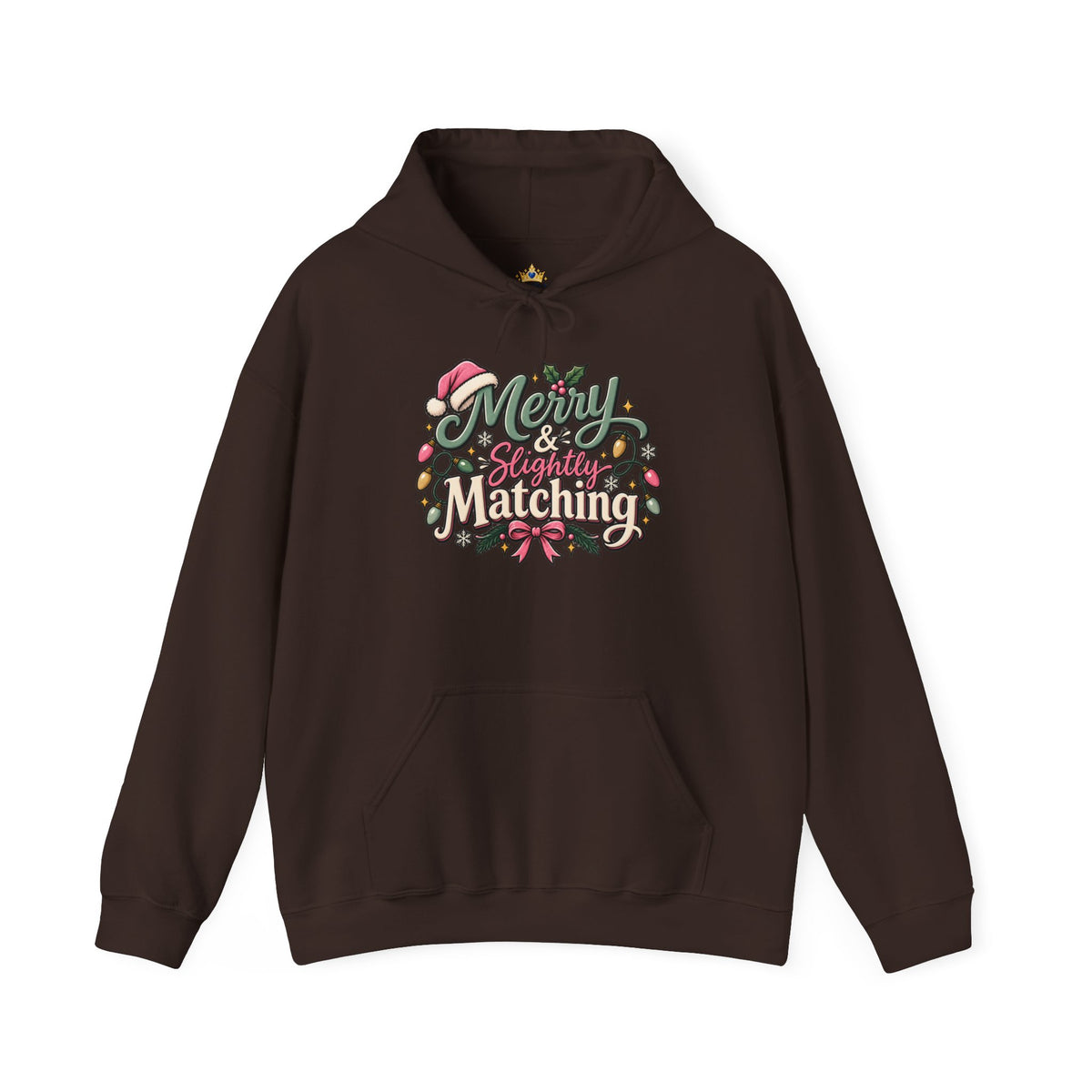 Christmas Matching Hoodie - "Merry & Slightly Matching" Holiday Family Sweatshirt
