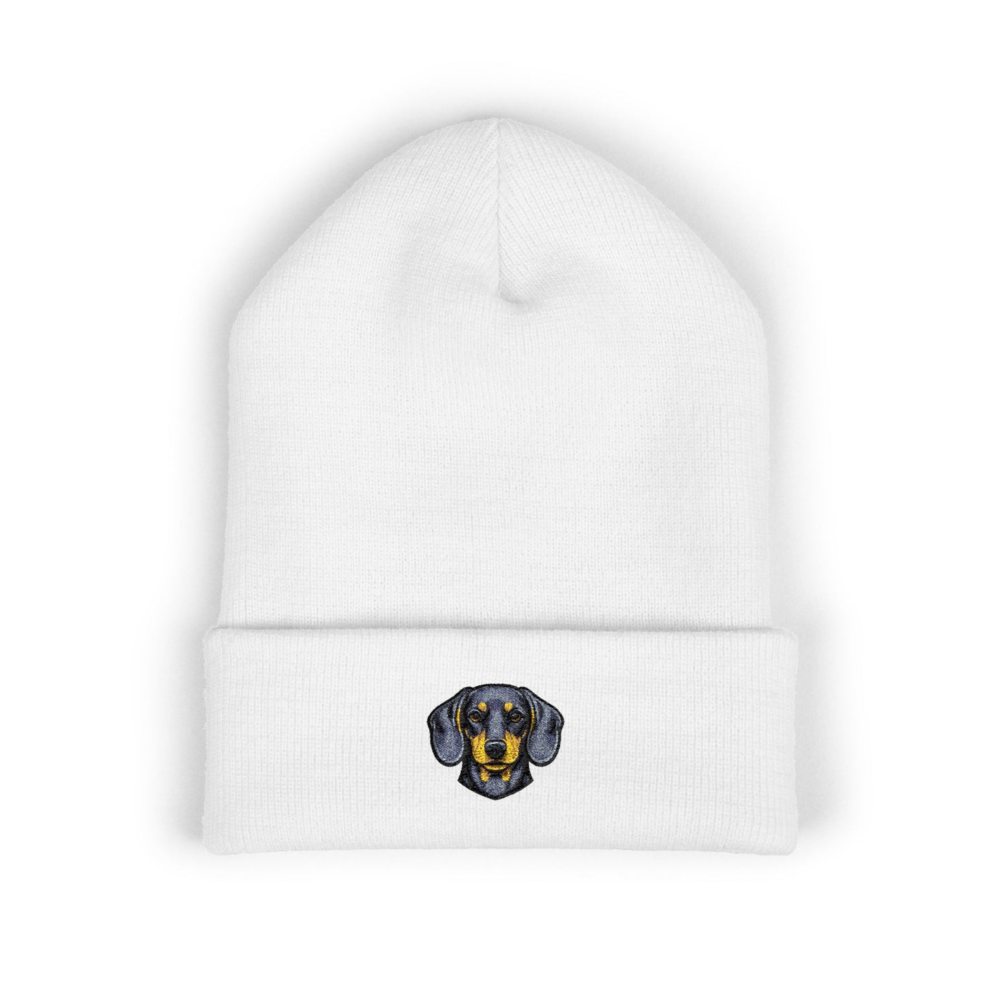 Dachshund Embroidered Beanie | Cuffed Knit Hat