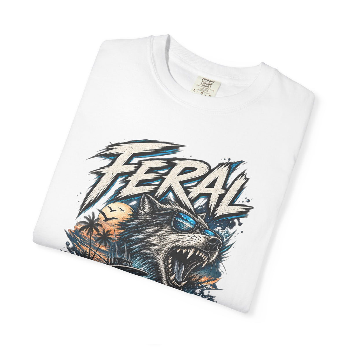 T-Shirt — "Feral and Salty" Aggressive Sea Bear Graphic Tee