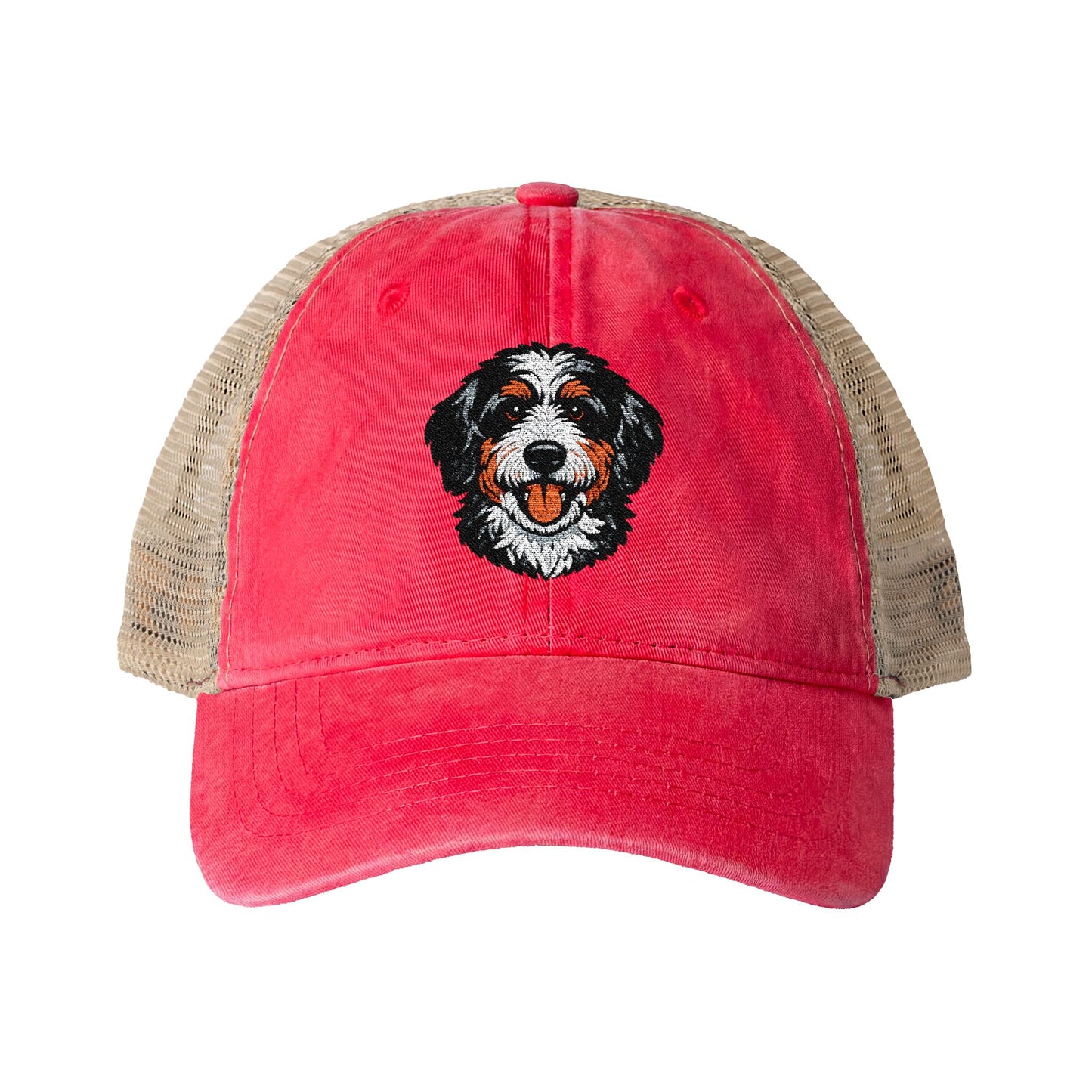 Bernedoodle embroidered Dog Mesh-Back Cap