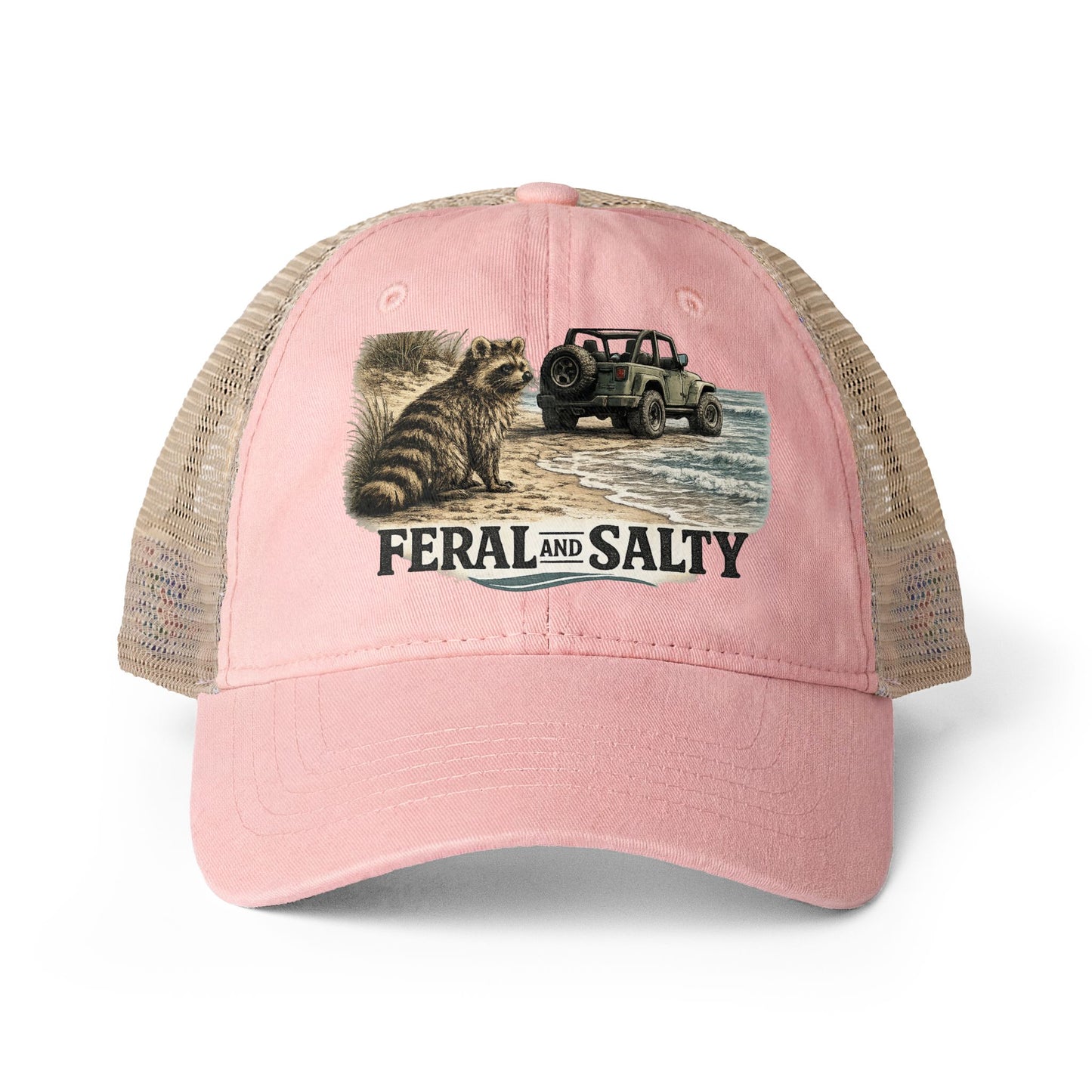 Women's Washed Mesh-Back Cap Feral and Salty