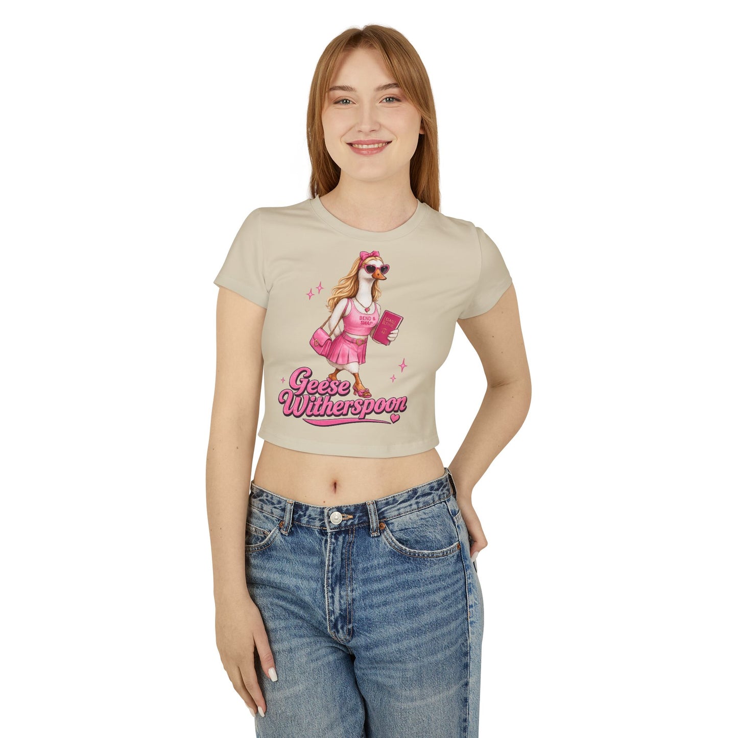 Geese Witherspoon goose character tee | Women's Baby Tee
