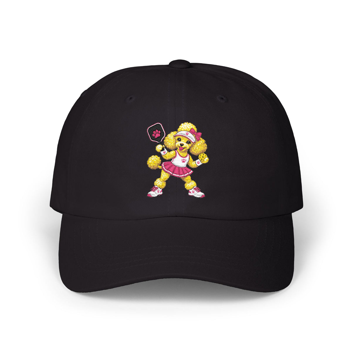 Pickleball Poodle Embroidered Classic Dad Cap