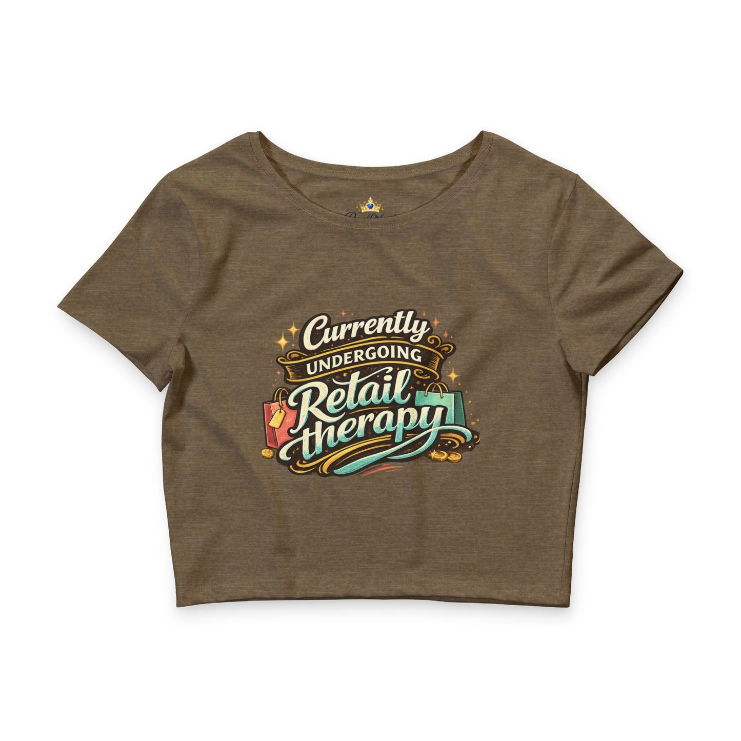 Currently Undergoing Retail Therapy crop tee | shopping graphic tee