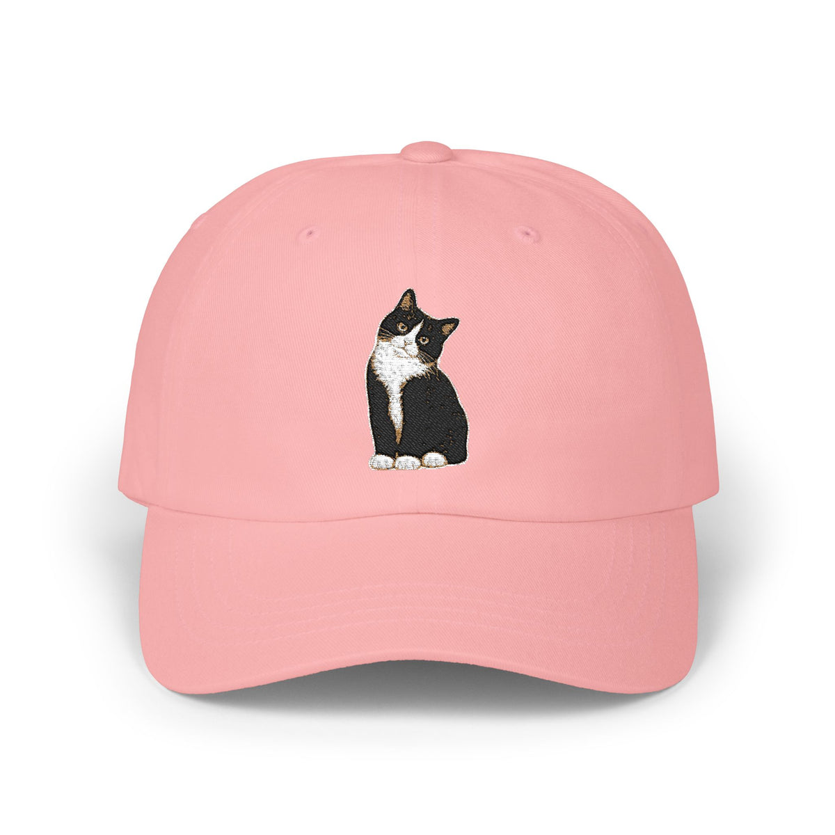 Tuxedo Cat Embroidered Classic Dad Cap