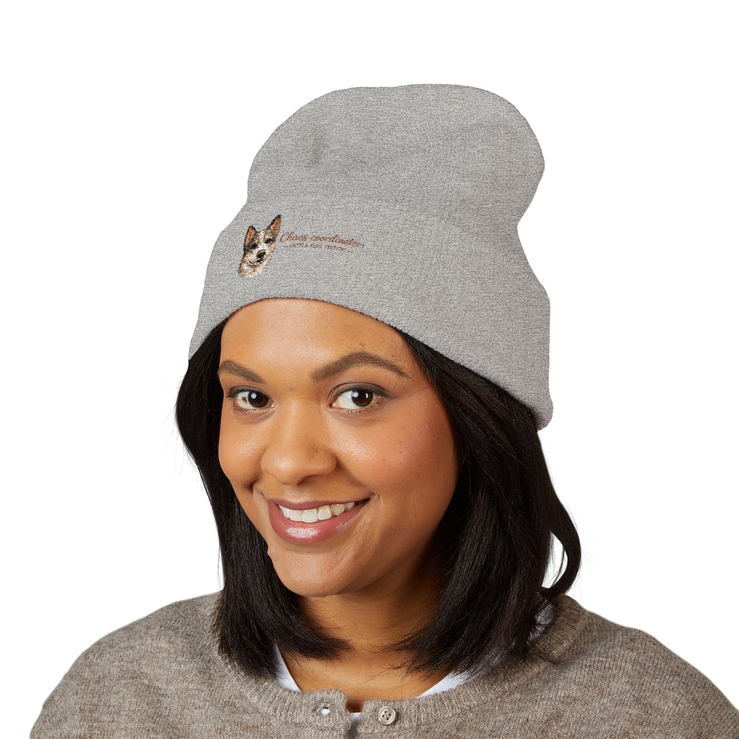 Australian Cattle Dog Embroidered Beanie | Cuffed Knit Hat