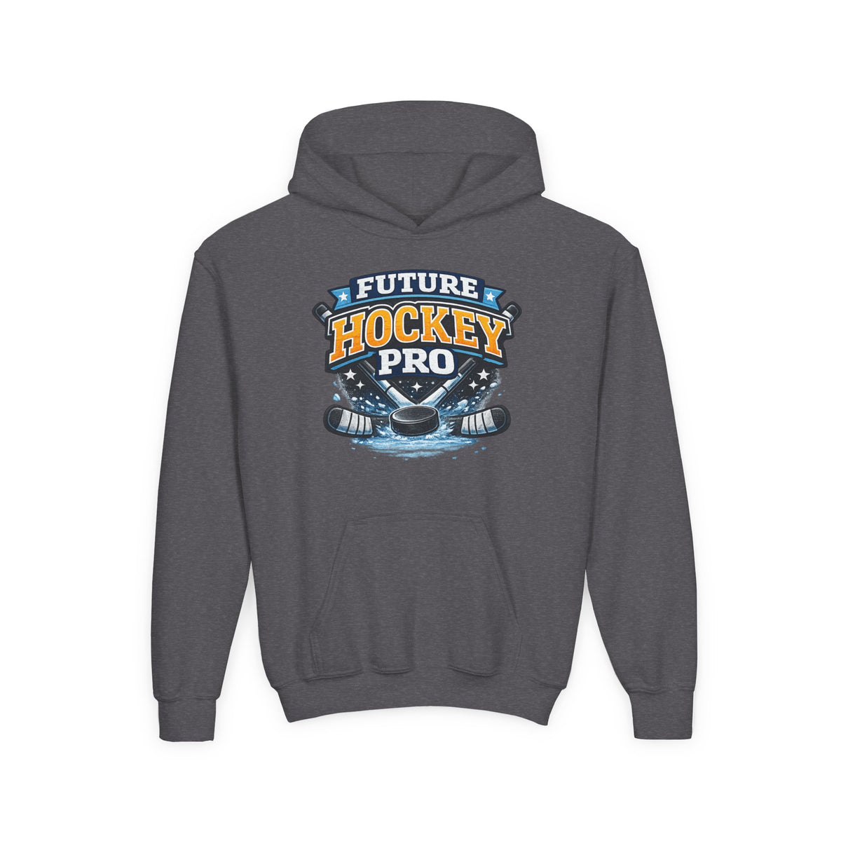 Future Hockey Pro Youth Hoodie | Ice Hockey Logo, Skates & Puck