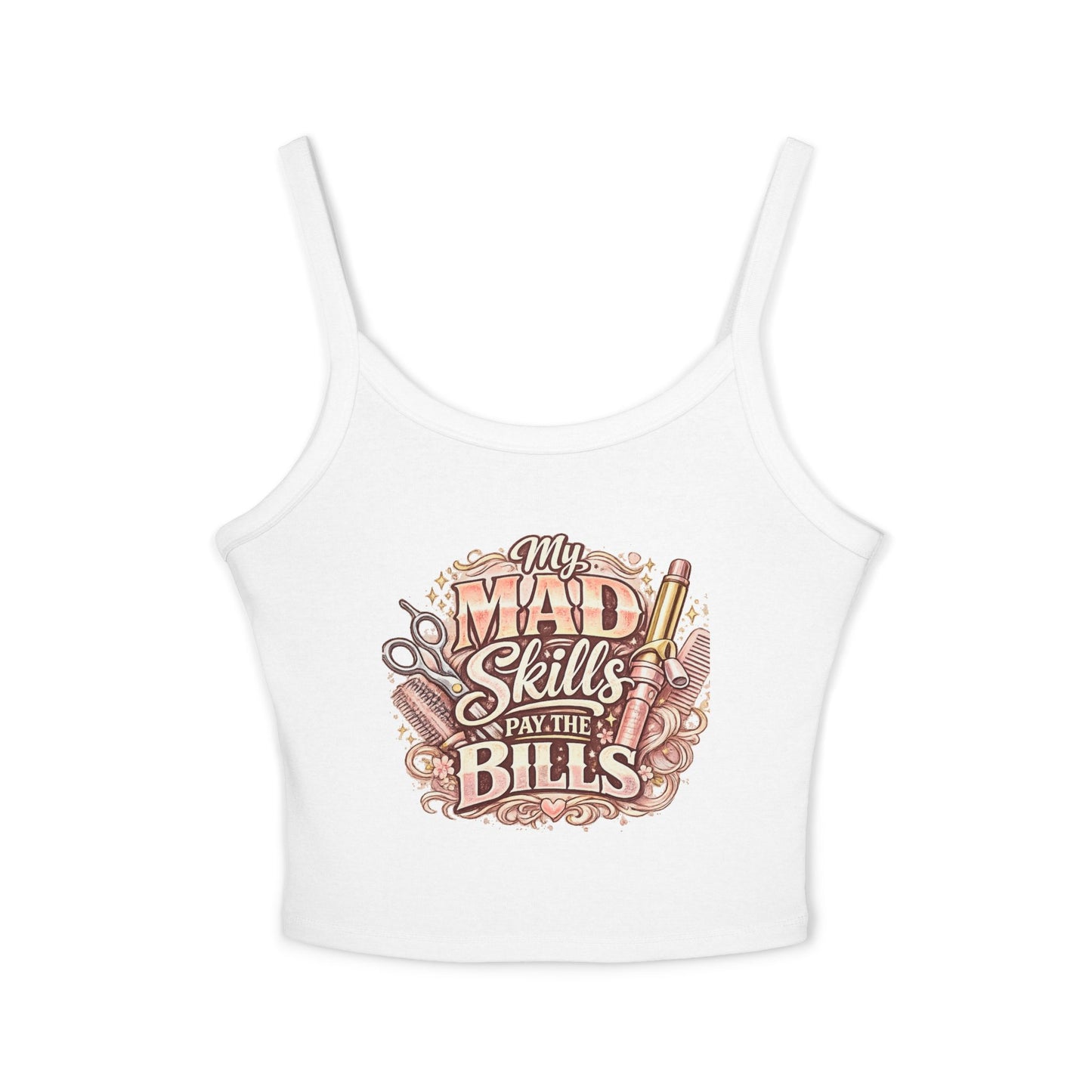 My Mad Skills Pay The Bills Tank Top | Makeup Hairstylist Tools Illustration