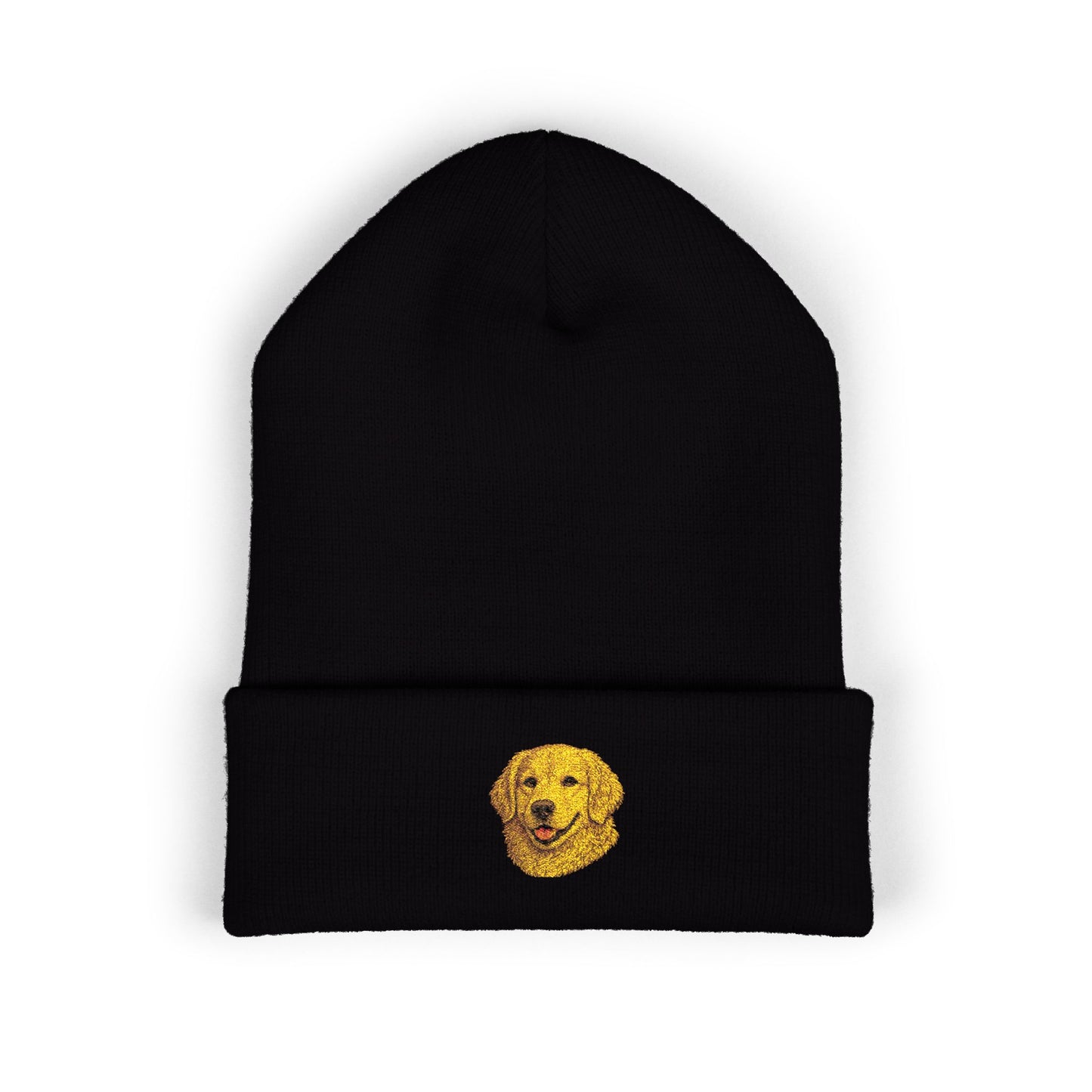 Golden Retriever Embroidered Beanie | Cuffed Knit Hat