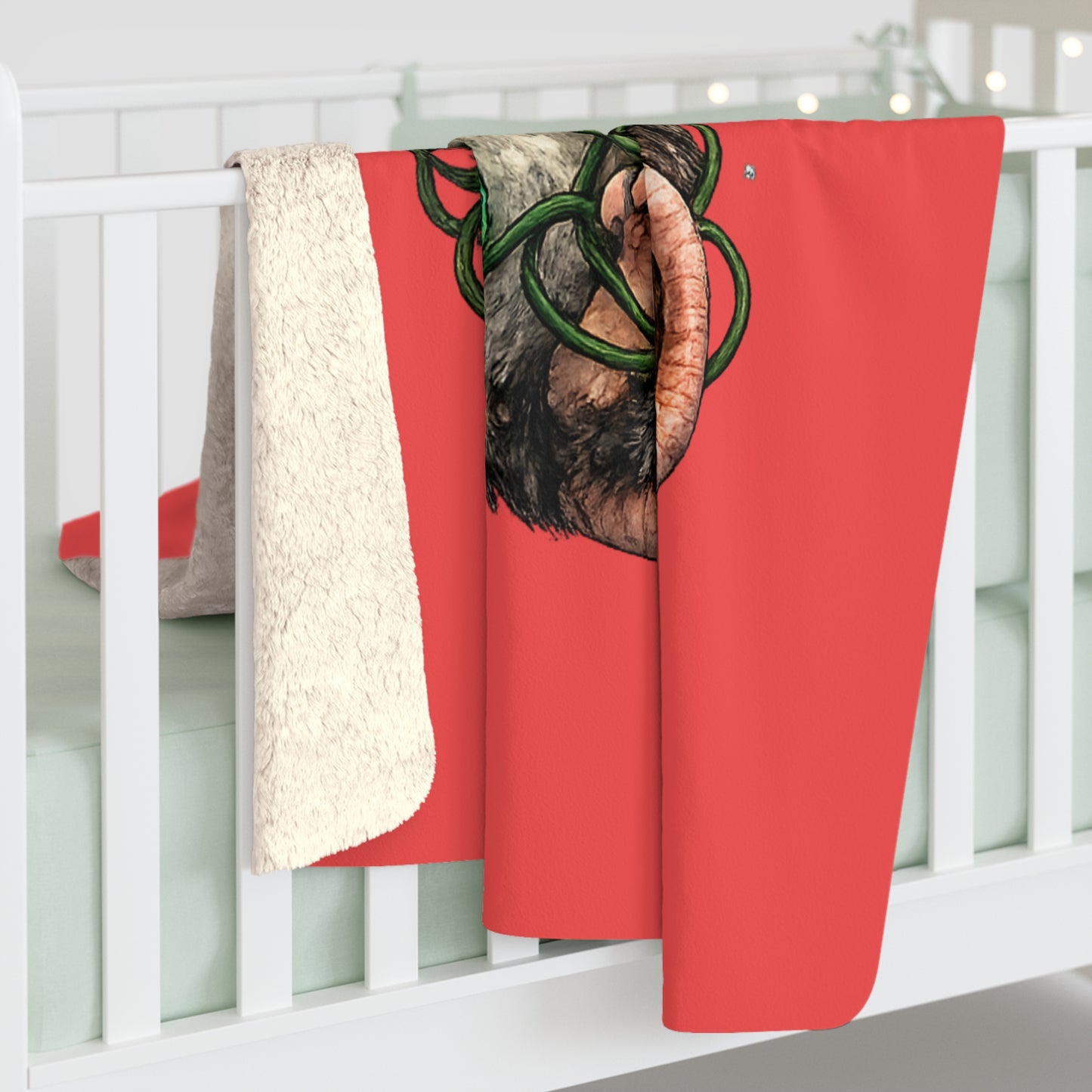 Christmas Opossum Sherpa Blanket — Cute Holiday Animal Fleece Throw