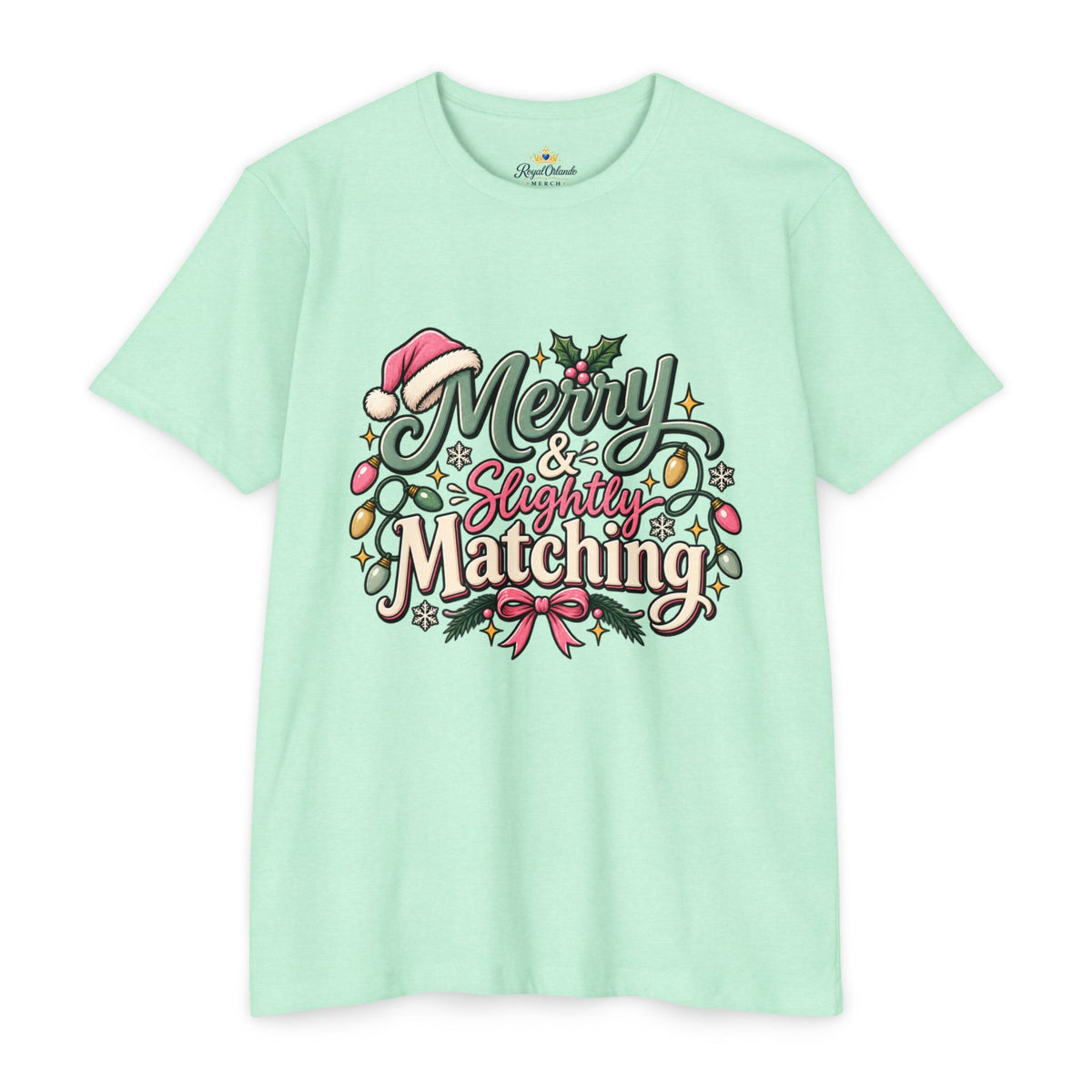 Christmas T-Shirt — "Merry & Slightly Matching" Festive Holiday Tee- Family pajamas