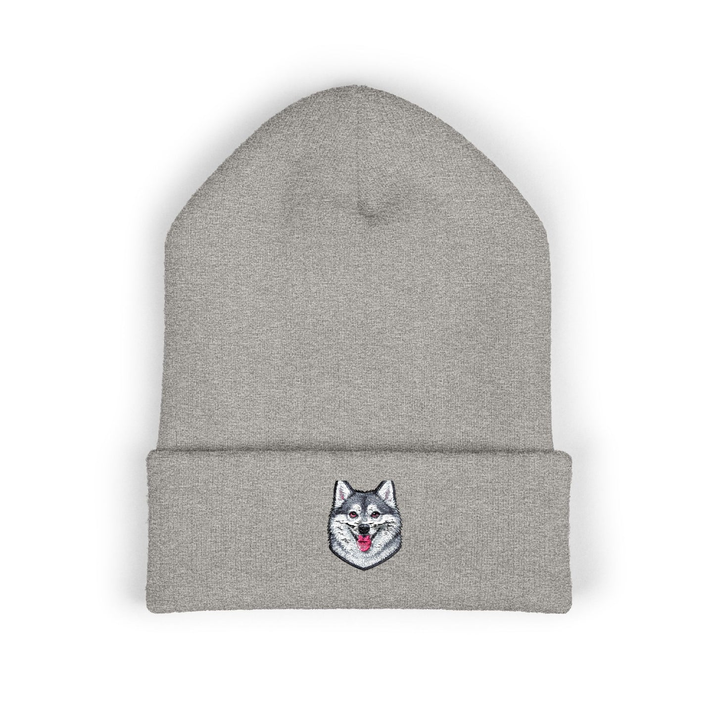 Alaskan Klee Kai Embroidered Beanie | Cuffed Knit Hat