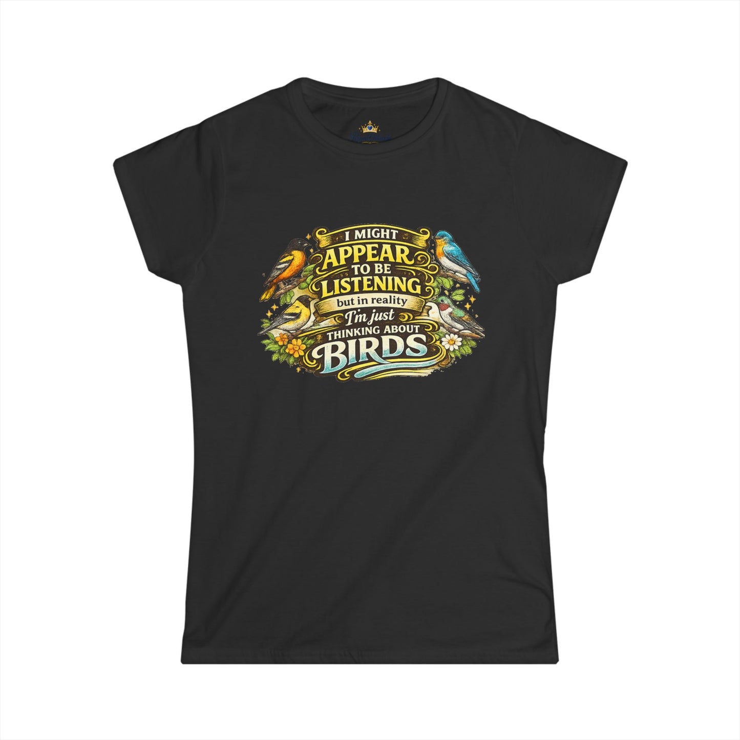 I Might Appear to Be Listening tee | Funny Bird Watching Shirt