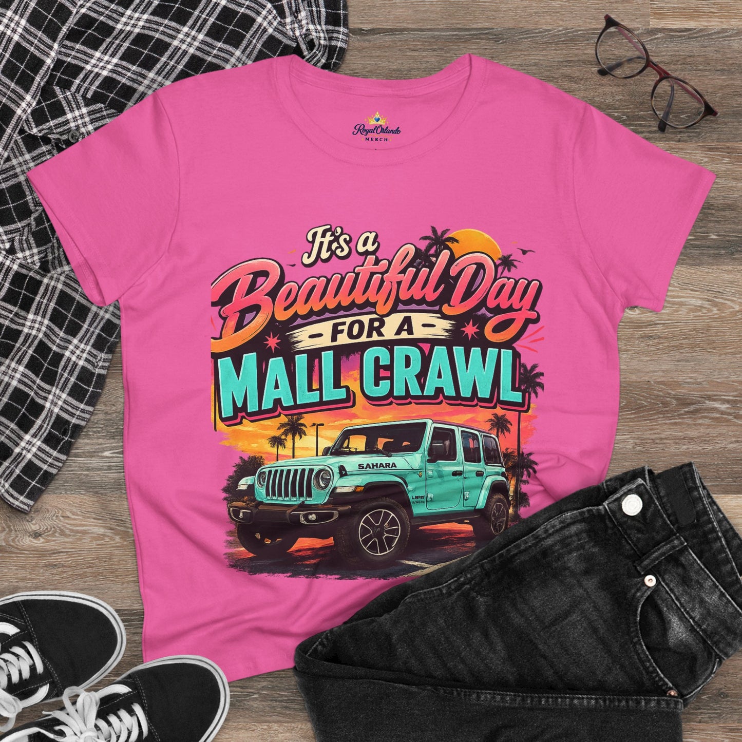 Women's Mall Crawl T‑Shirt — "It's a Beautiful Day for a Mall Crawl" Graphic Tee