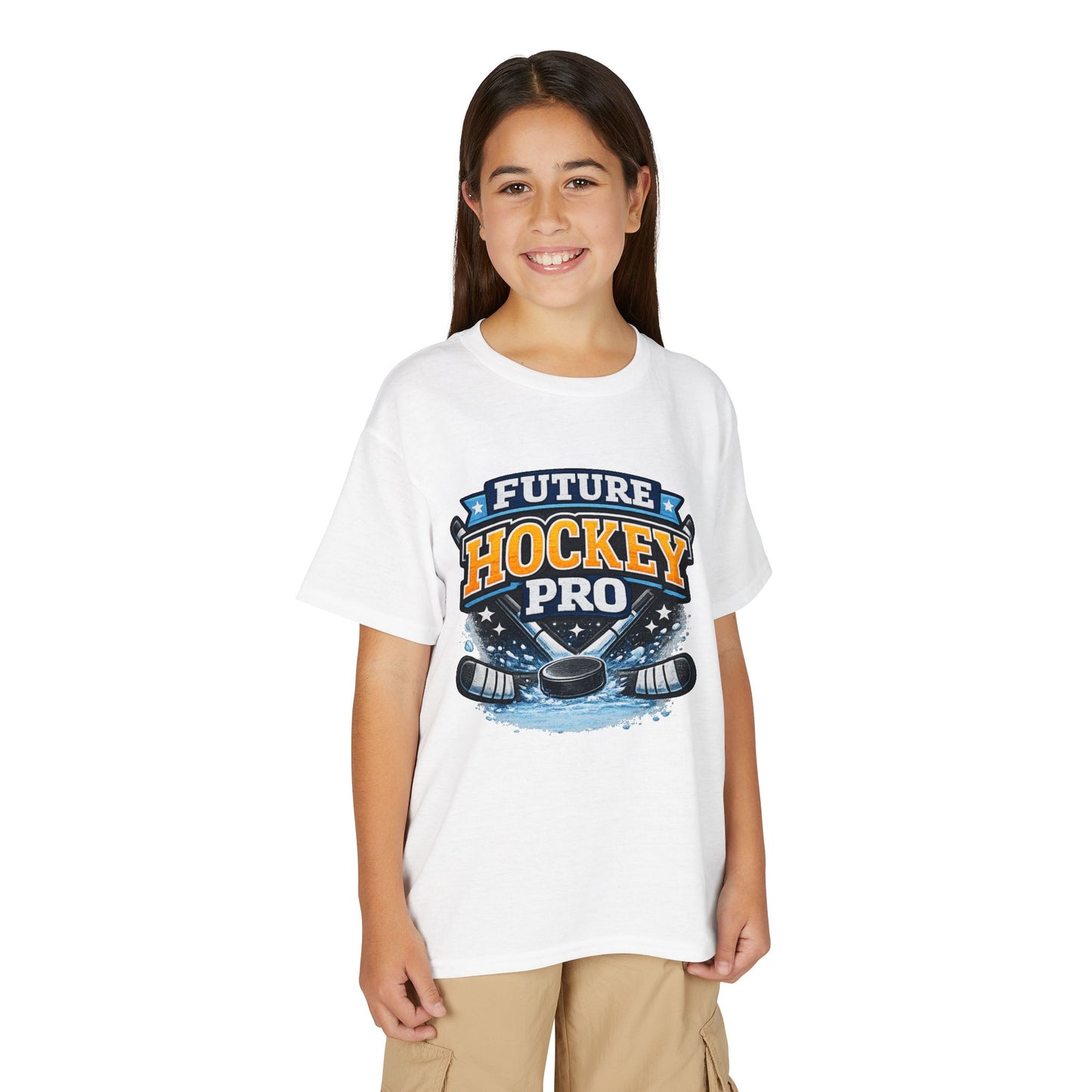 Future Hockey Pro Youth T-Shirt | Hockey Graphic, Puck & Sticks