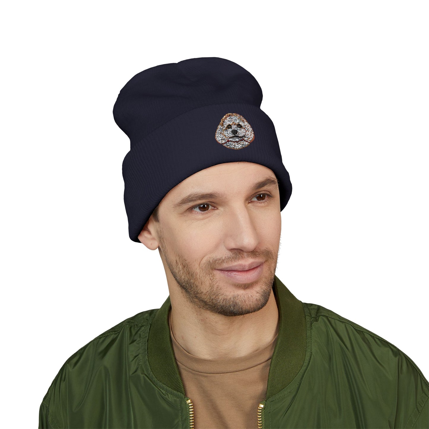 Cockapoo Embroidered Beanie | Cuffed Knit Hat