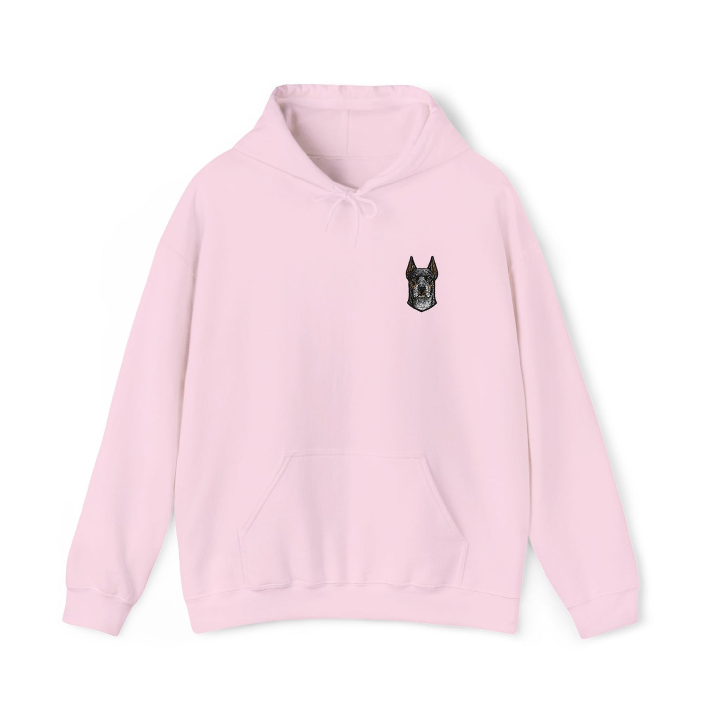 Great Dane embroidered design on hooded sweatshirt