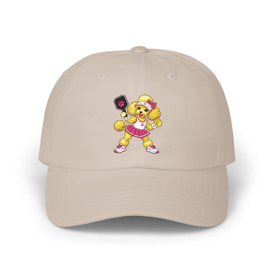 Pickleball Poodle Embroidered Classic Dad Cap