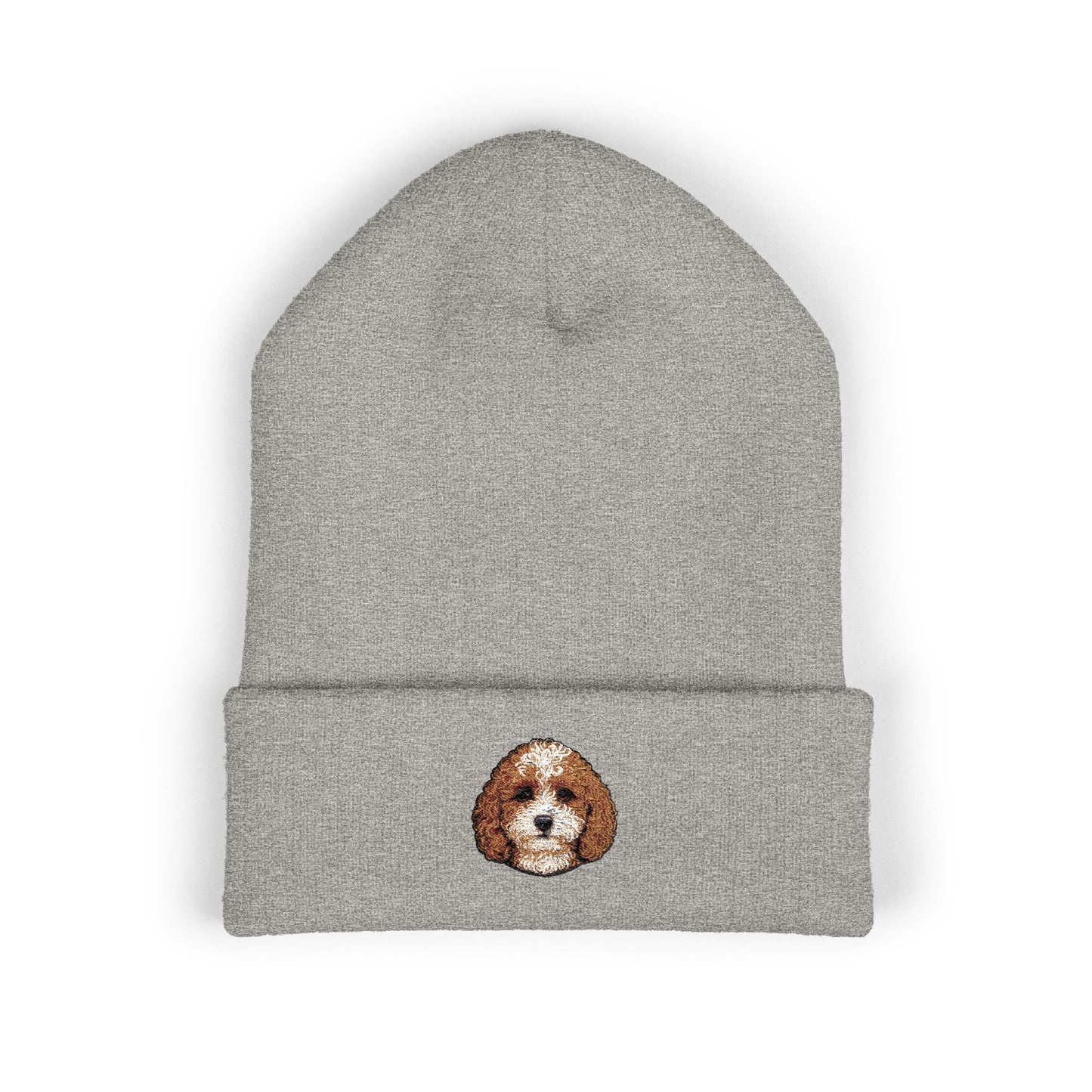 Cavapoo Dog Embroidered Beanie | Cuffed Knit Hat