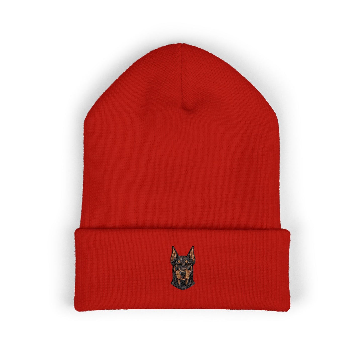 Doberman Pinscher Embroidered Beanie | Cuffed Knit Hat