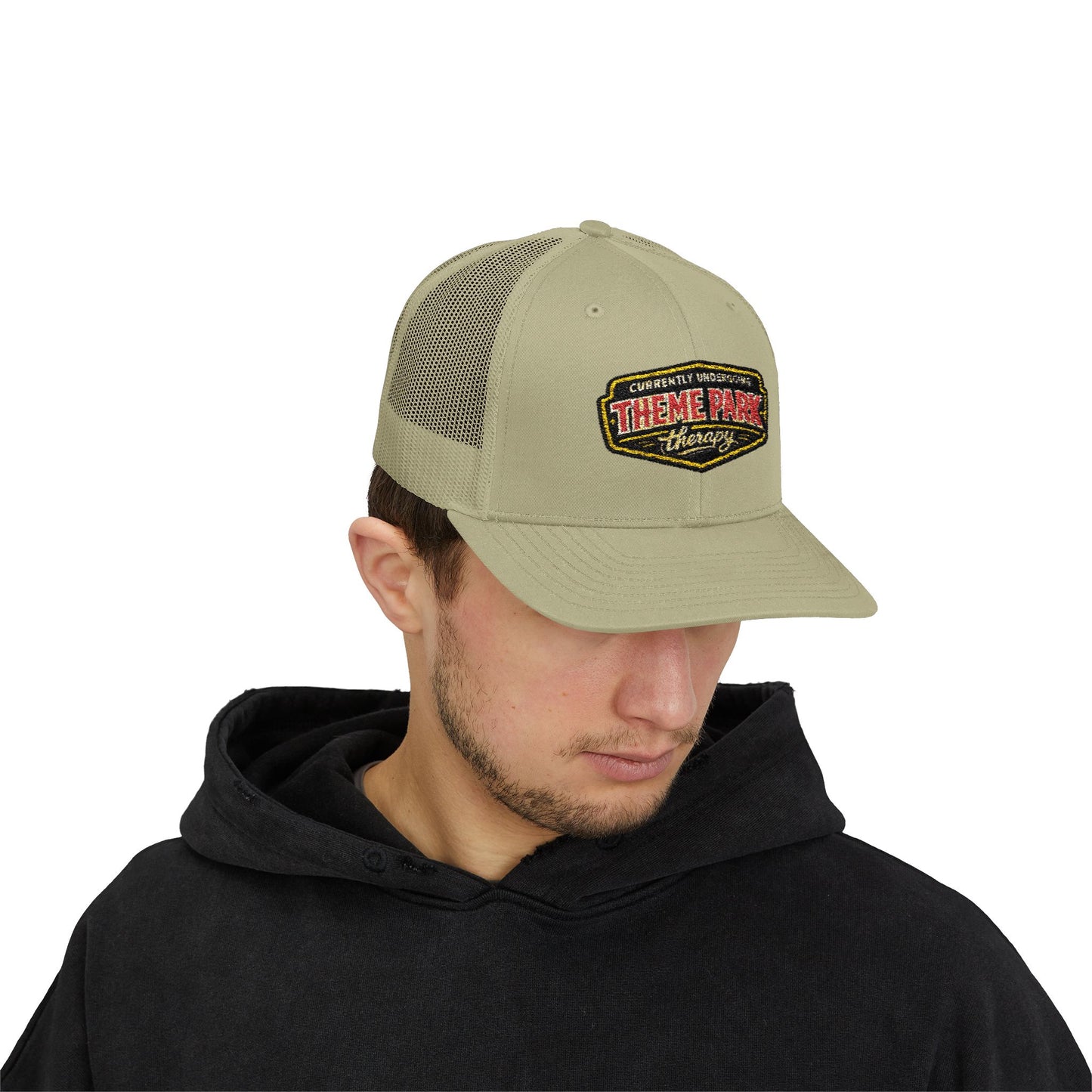 Theme Park Therapy Vintage Logo Snapback Cap | Trucker Mesh Hat