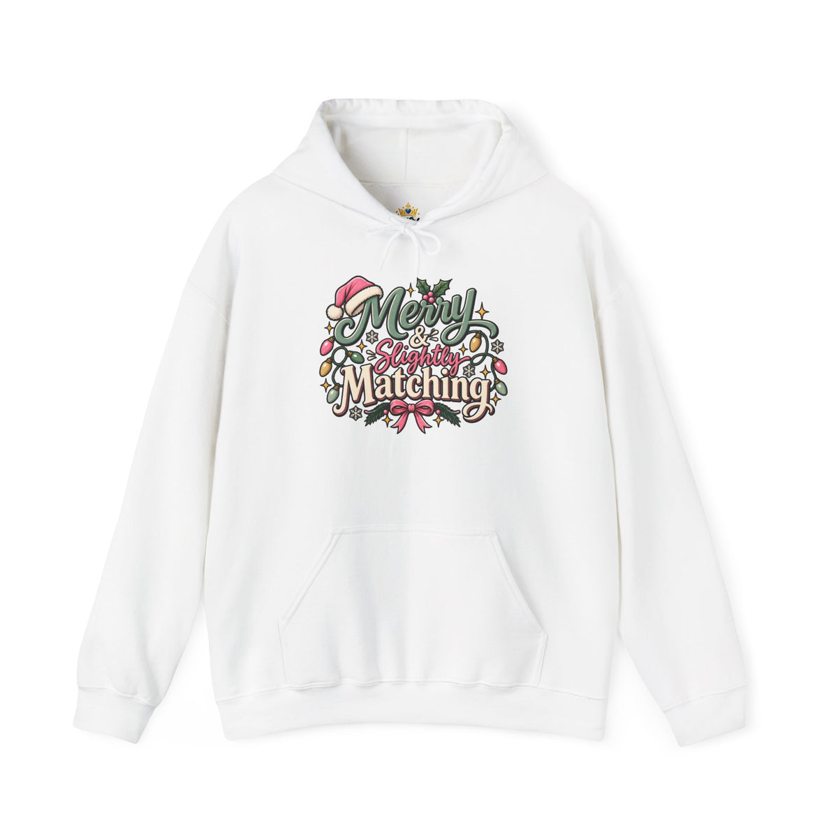 Christmas Matching Hoodie - "Merry & Slightly Matching" Holiday Family Sweatshirt