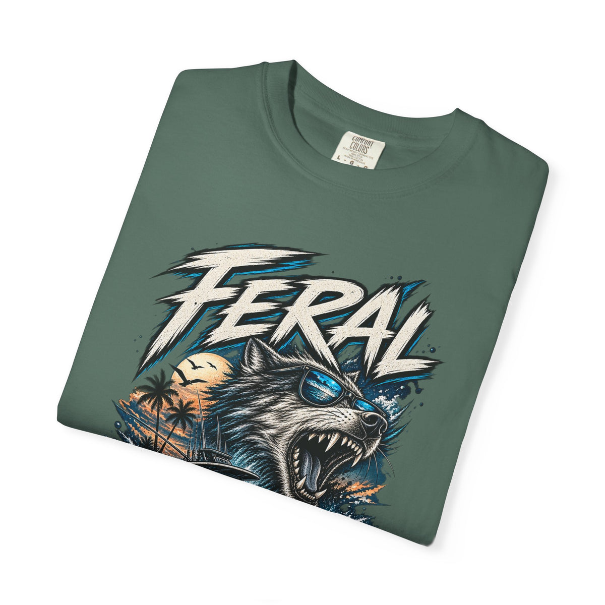 T-Shirt — "Feral and Salty" Aggressive Sea Bear Graphic Tee