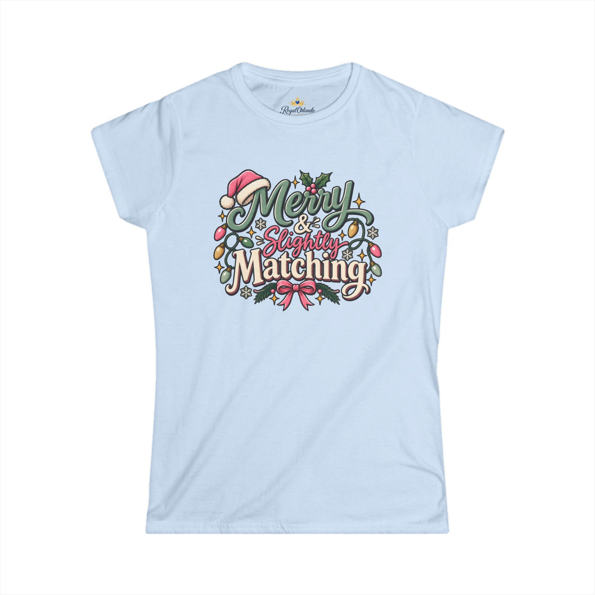 Women's Softstyle Tee Merry Sightly Matching Friends and Family holiday shirts