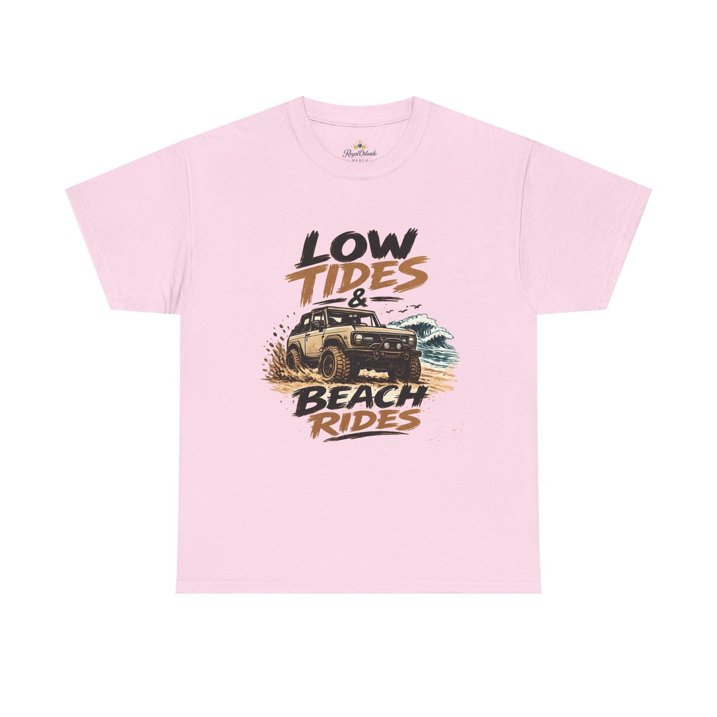 Low Tides & Beach Rides T-Shirt | 4x4 Beach Offroad Graphic