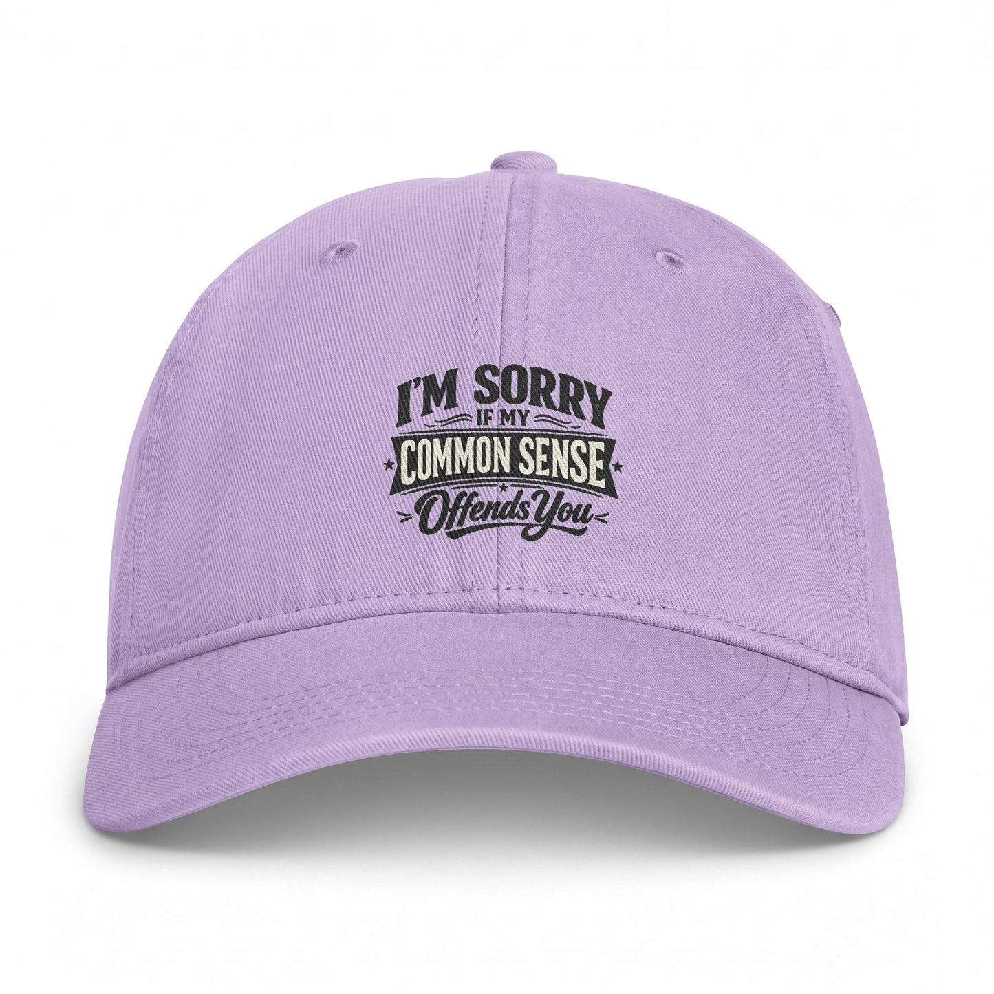 Coastal Washed Cap — "I’m Sorry if My Common Sense Offends" Baseball Hat