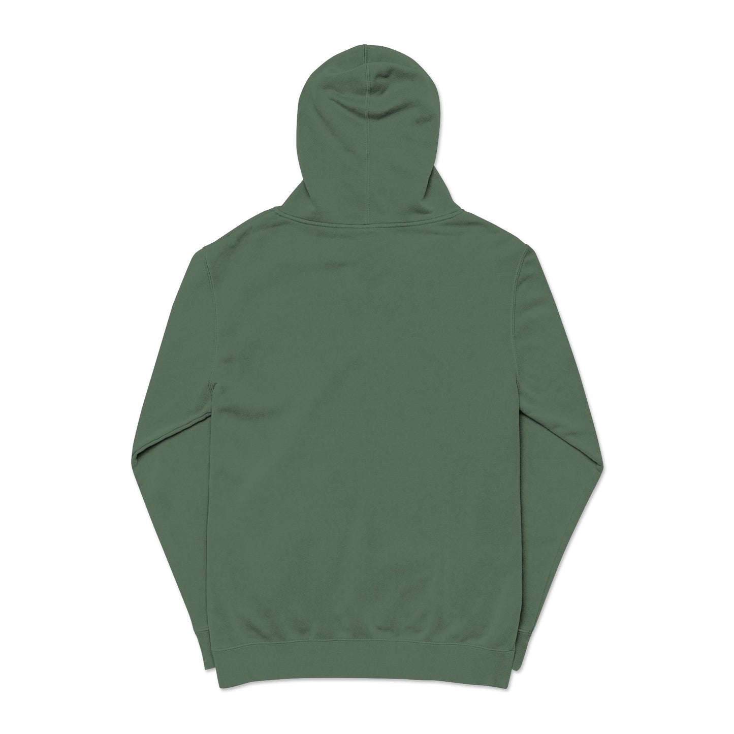 Embroidered Flag Patch Hoodie — Pigment-Dyed Casual Pullover