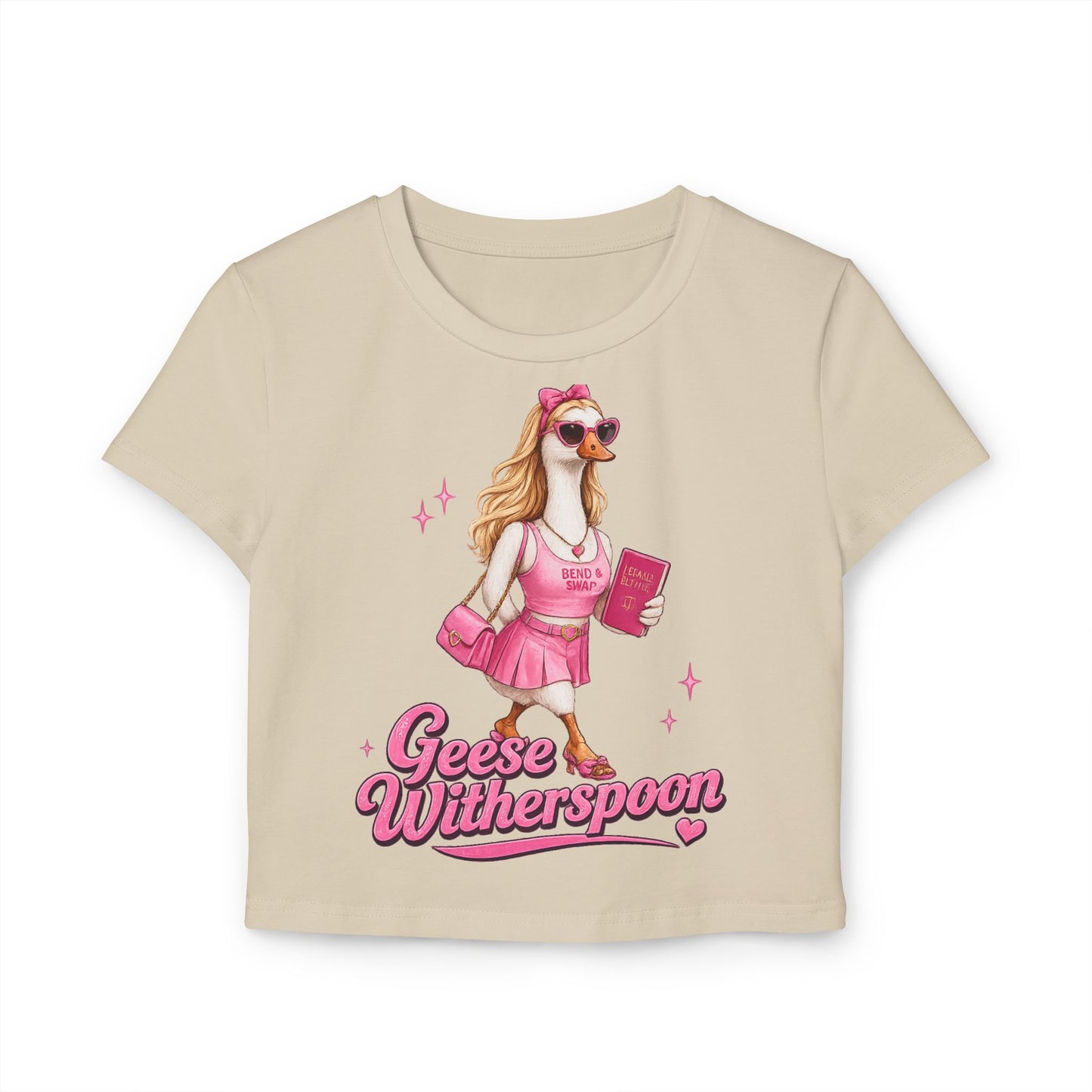 Geese Witherspoon goose character tee | Women's Baby Tee