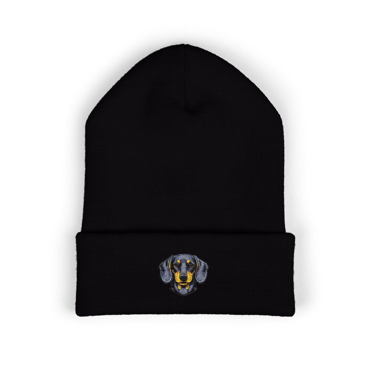 Dachshund Embroidered Beanie | Cuffed Knit Hat